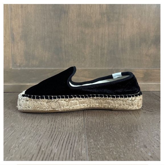 Soludos Velvet Platform Smoking Espadrille Slipper Loafers - Picture 8 of 17